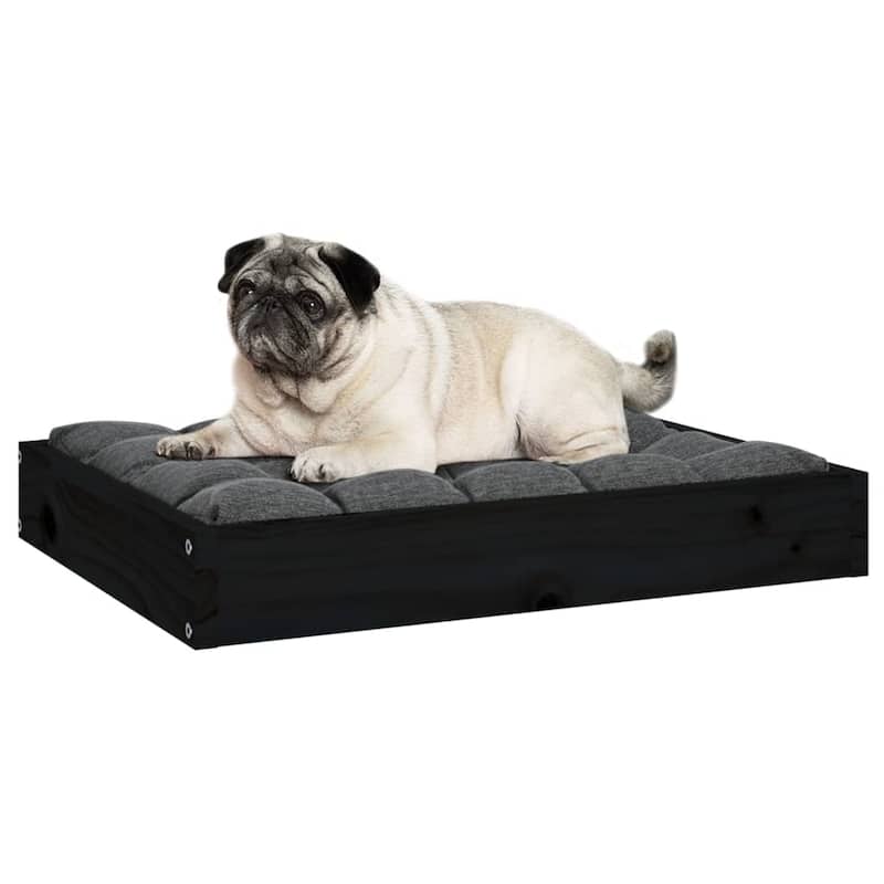 vidaXL Dog Bed Dog Sofa Bed Pet Couch Seat with Wooden Frame Solid Wood Pine - 24.2" x 19.3" x 3.5"