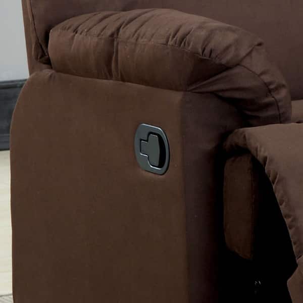 Furniture Of America Hing Transitional Brown Fabric Recliner Chair Overstock 6505114