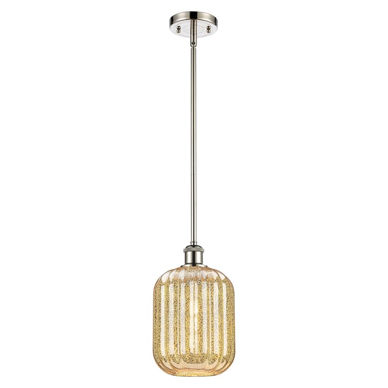 Innovations Lighting Endless Possibilities Ballston - Preston - 1 Light 7" Jar Shade Stem Hung Mini Pendant - Mercury/Polished Nickel