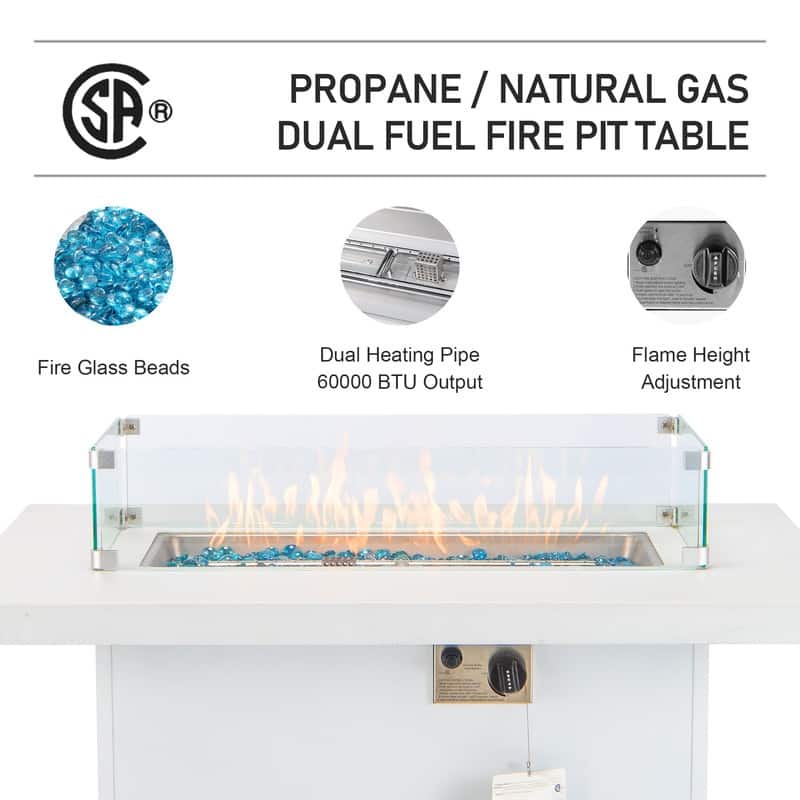 FINCATI 9-piece Extra-large Luxury Aluminum Patio Furniture Set with Deep Seating and Convertible 43'' Fire Pit Table