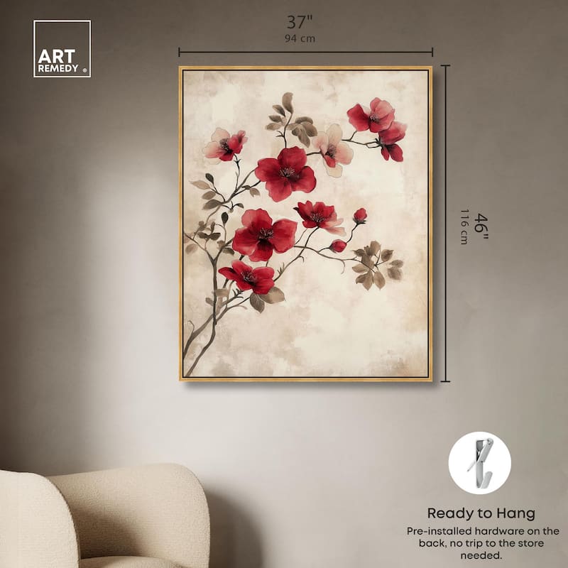 Cherry Bloom Canvas by Art Remedy