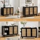 preview thumbnail 53 of 55, Filippo Traditional Rattan 3-Door Sideboard Cabinet by HULALA HOME