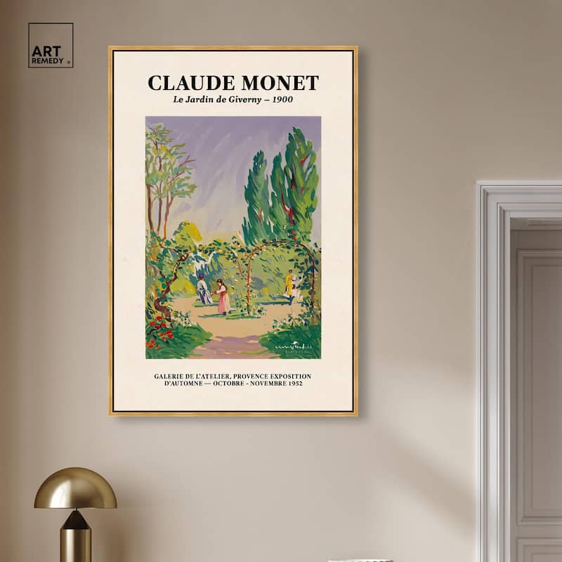 Garden at Giverny Canvas by Art Remedy