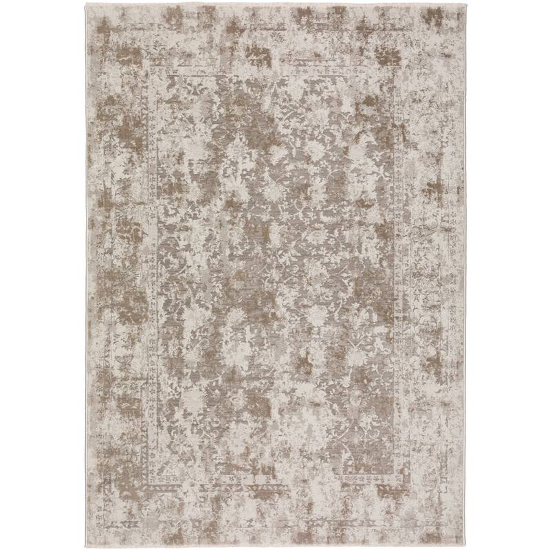 Nelson Vintage Oriental Machine Made Rug - 9' x 13' 2" - Khaki - Rectangle
