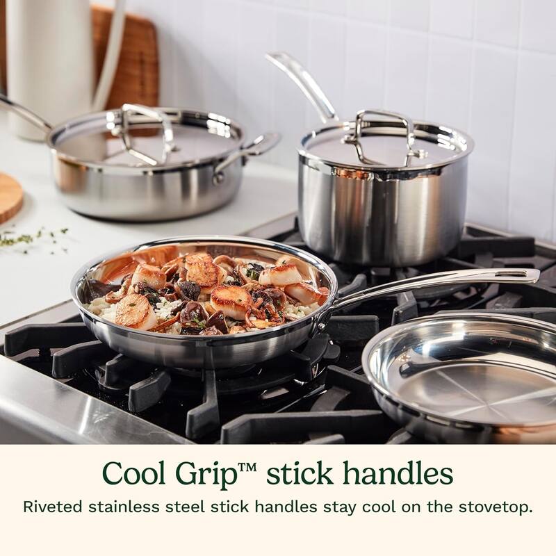 Cuisinart 15 Piece Cookware Set, MultiClad Pro Triple Ply, Silver