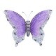 preview thumbnail 22 of 32, Iron Metal Eclectic Butterfly Wall Decor in Blue, Purple, or Green (16" H X 21" W) - 16 x 21