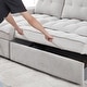 preview thumbnail 64 of 65, Modern Chenille L-Shaped Convertible Sofa Bed with Storage, USB and Type-C Charging Ports for Living Room