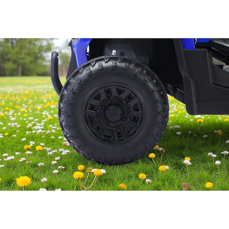 12V Kids Electric Ride On UTV Car with Remote Control, Battery Powered Toy Vehicle with Seat Belt & LED Lights, Ages 3-6