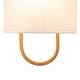 preview thumbnail 13 of 17, 1-Light Modern Ivory Fabric Wall Sconce