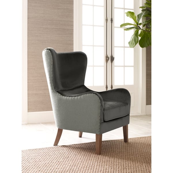 Shop Elle Decor Wingback Chair Overstock 22747849 Two Tone