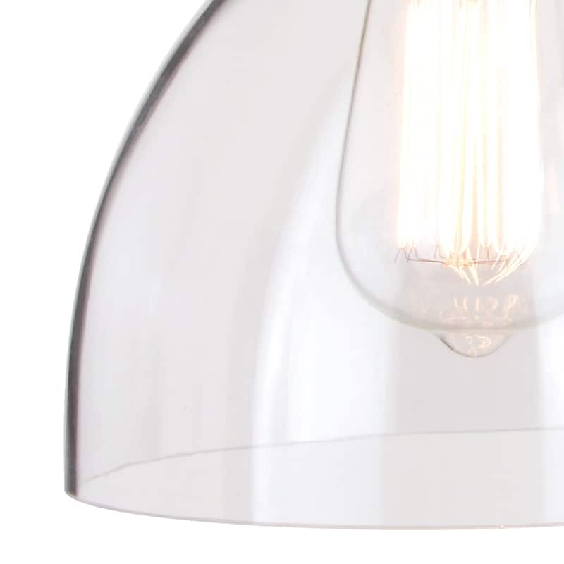 Ogden Contemporary Bathroom Vanity Light Fixture Clear Glass