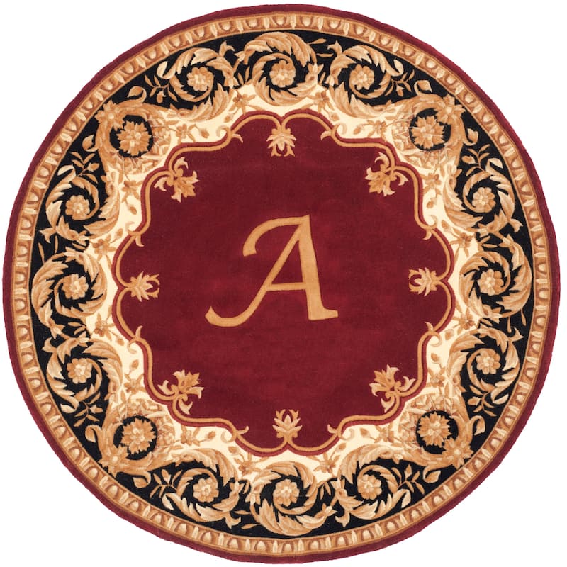 SAFAVIEH Handmade Naples Bojka Traditional Oriental Wool Rug - 6' x 6' Round - Maroon A - Round