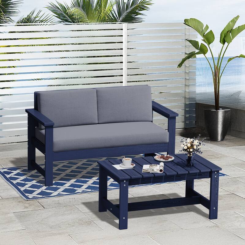 Outdoor Patio HDPE Rectangle Coffee Table