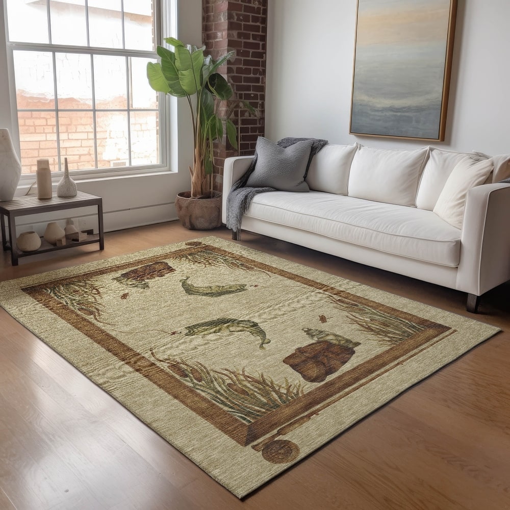 Premium Washable Super Soft Fishing Dreams Mayfield Rug