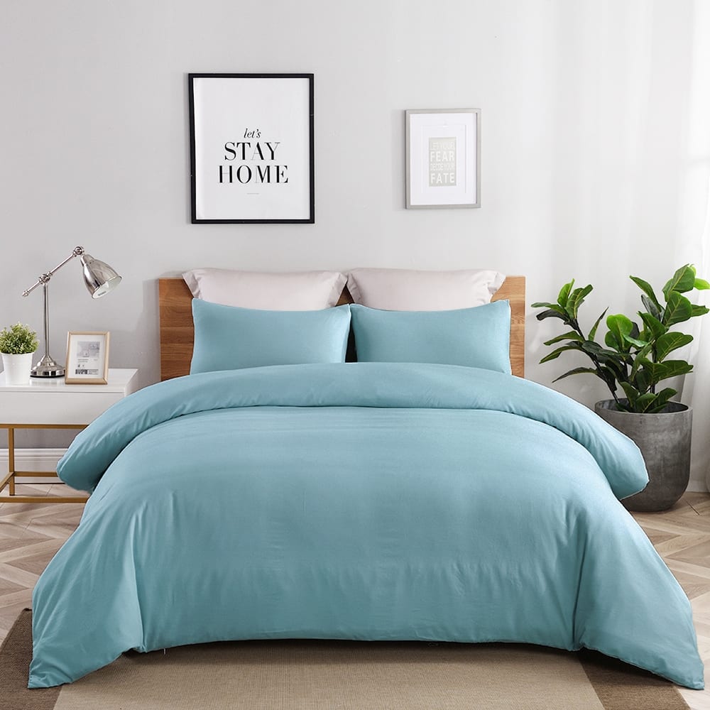 Solid Color Ultra Soft 3-piece Duvet Cover Set