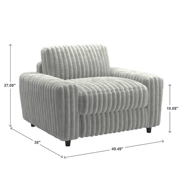 Veyron Furry Channel Fabric Down-filled Chair by iNSPIRE Q Modern