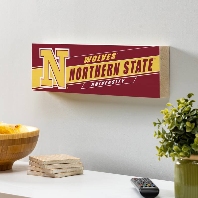 Northern State University Wooden Tabletop Mantel Shelf Sign