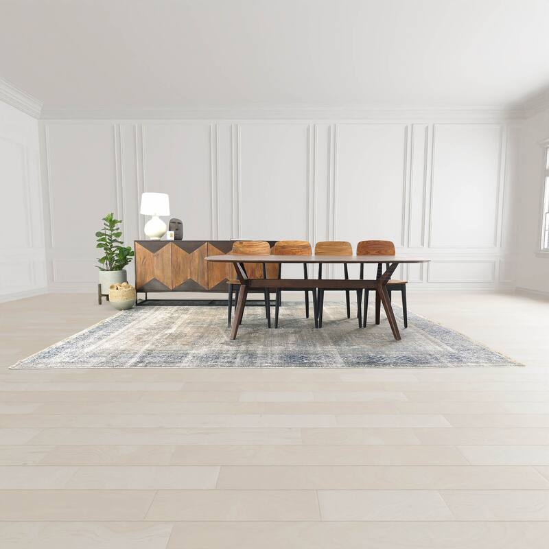 84" Wide Dining Table, Brown