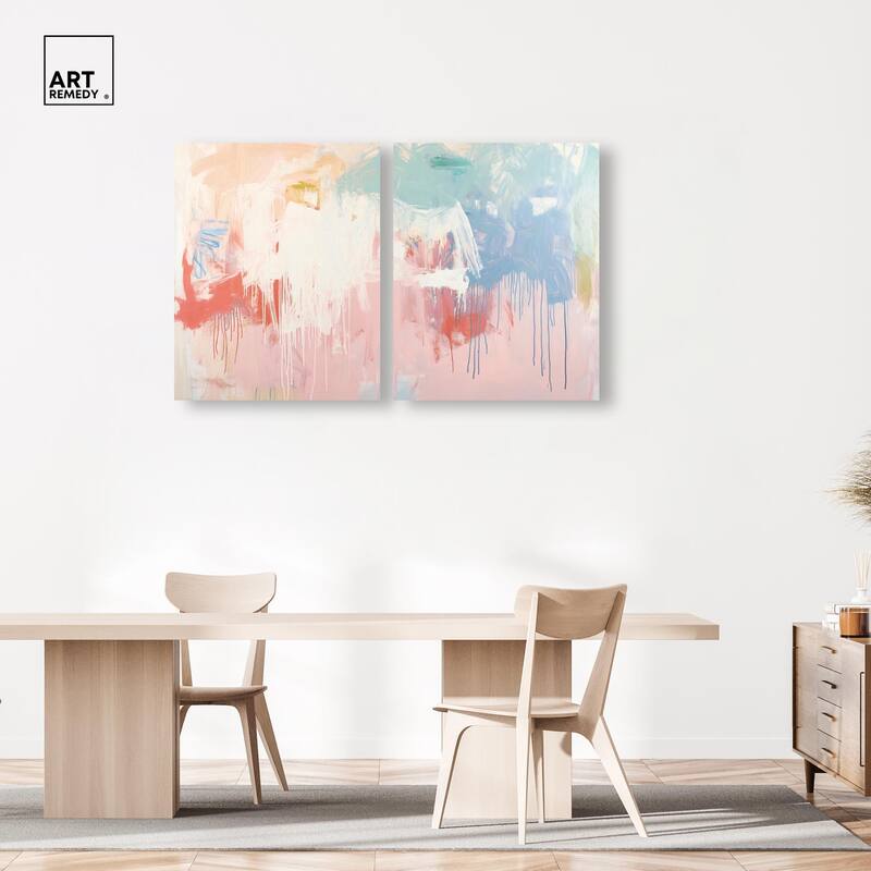 Breath of Colors Canvas Set of 2 by Art Remedy, Gallery Wrapped
