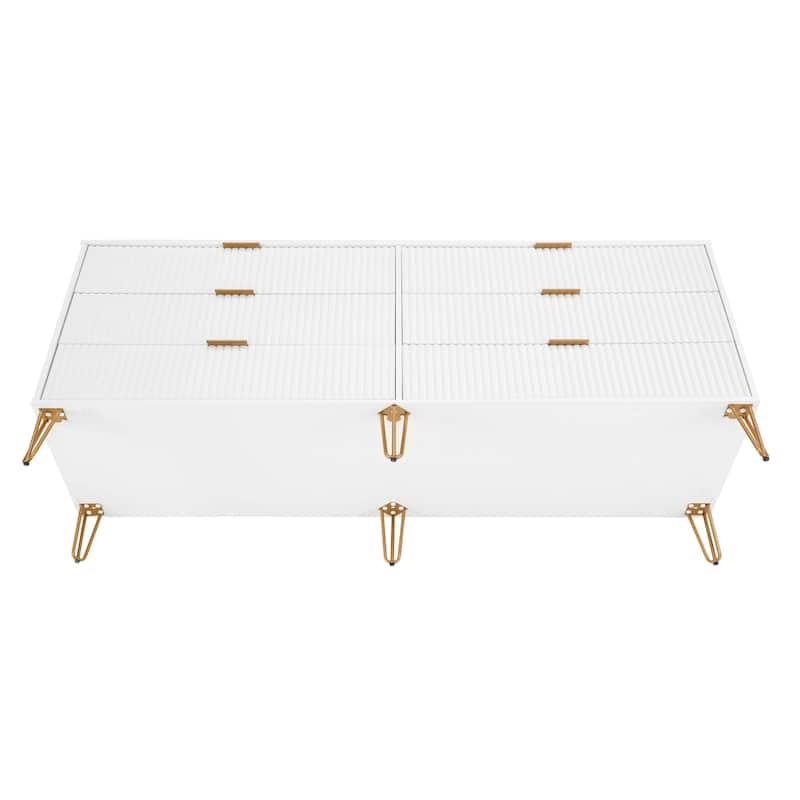 Manhattan Comfort Dumbo Modern 6-Drawer Double Low Dresser.