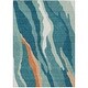 preview thumbnail 2 of 7, Machine Washable Indoor/ Outdoor Abstract Contemporary Chantille Rug
