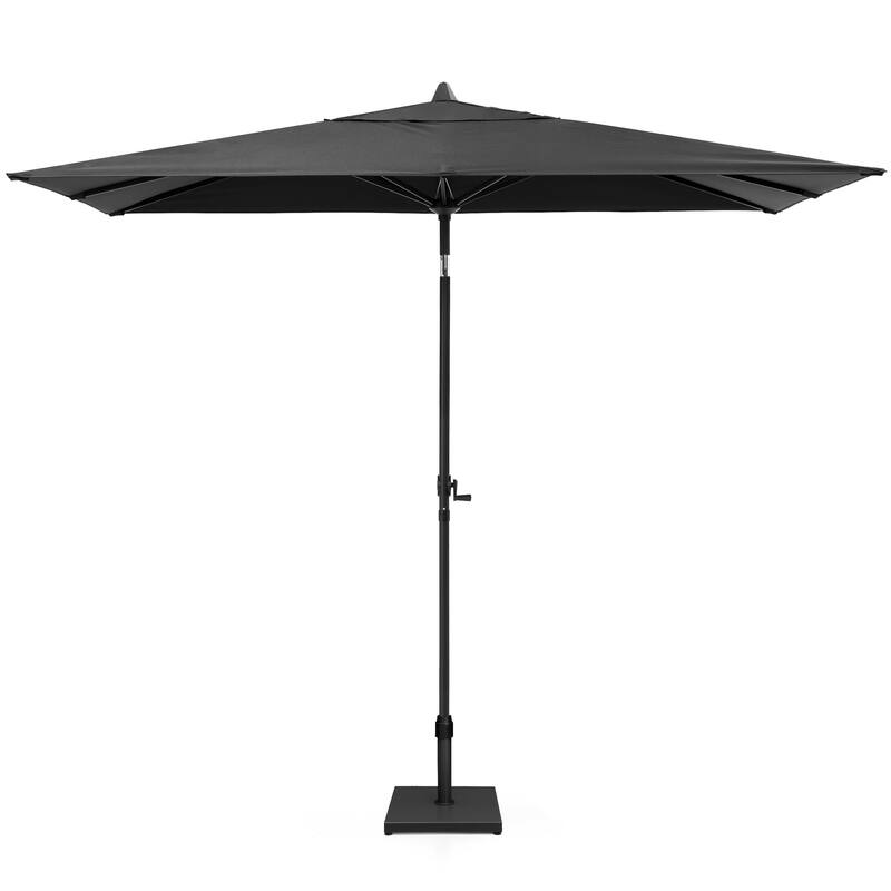 Pellebant Outdoor 9 x 5 FT Patio Market Umbrella Rectangular with Base - Black