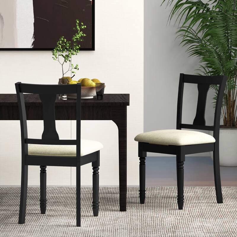 Set of 2 Kitchen Dining Chair with Linen Fabric and Storage Space - 18" x 20.5" x 36" (L x W x H)