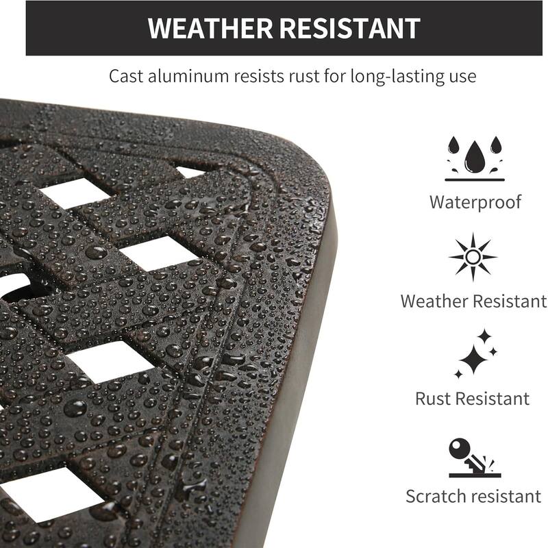 Aluminum Outdoor Patio End Table