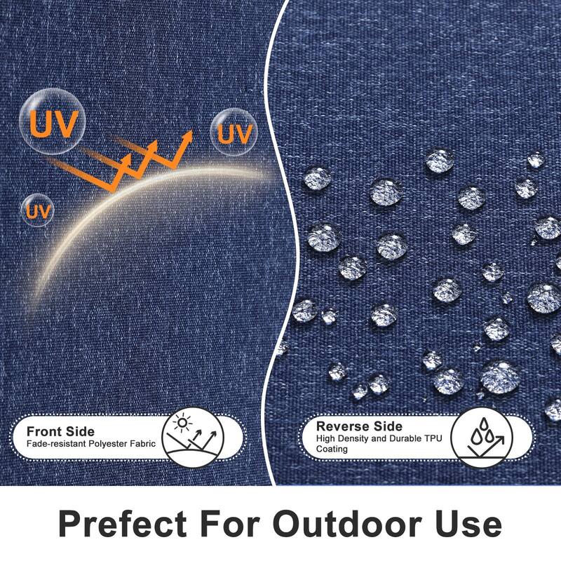 Aoodor Outdoor Dining Chair Cushions Set of 2, Outdoor Chair Pads with Ties, 20 x 19 inch
