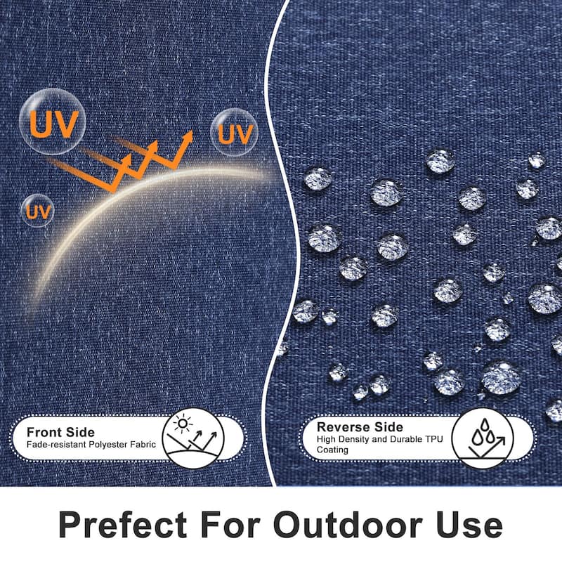 Aoodor Outdoor Dining Chair Cushions Set of 4, Outdoor Chair Pads with Ties, 20 x 19 inch - 20"x19"