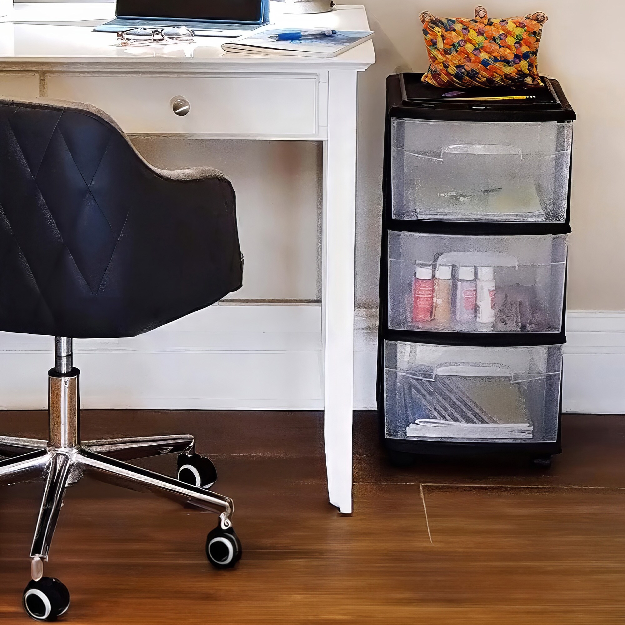 GHF Plastic Storage Drawer Cart, Medium Home Organization Storage