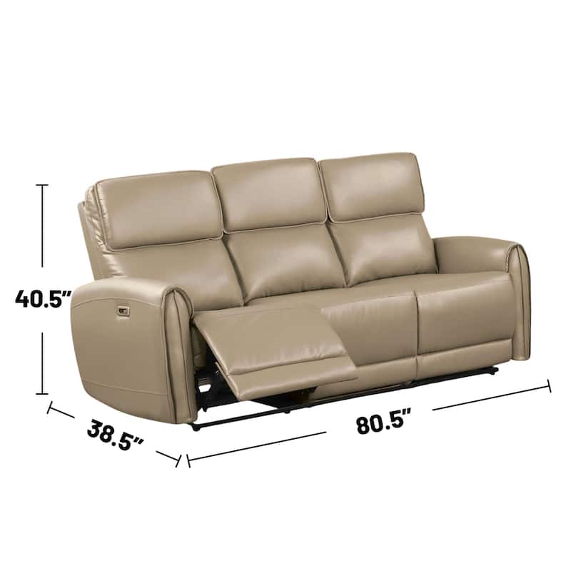 Leatherette Upholstered Power Sofa with USB Charging Ports