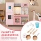 preview thumbnail 6 of 5, Kids Kitchen Set with Ice Maker, Range Hood, and Blackboard Features - 36" x 12" x 39"