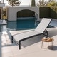 preview thumbnail 48 of 73, Pellebant Outdoor Patio Adjustable Chaise Lounge Chairs 1PC - LightGrey