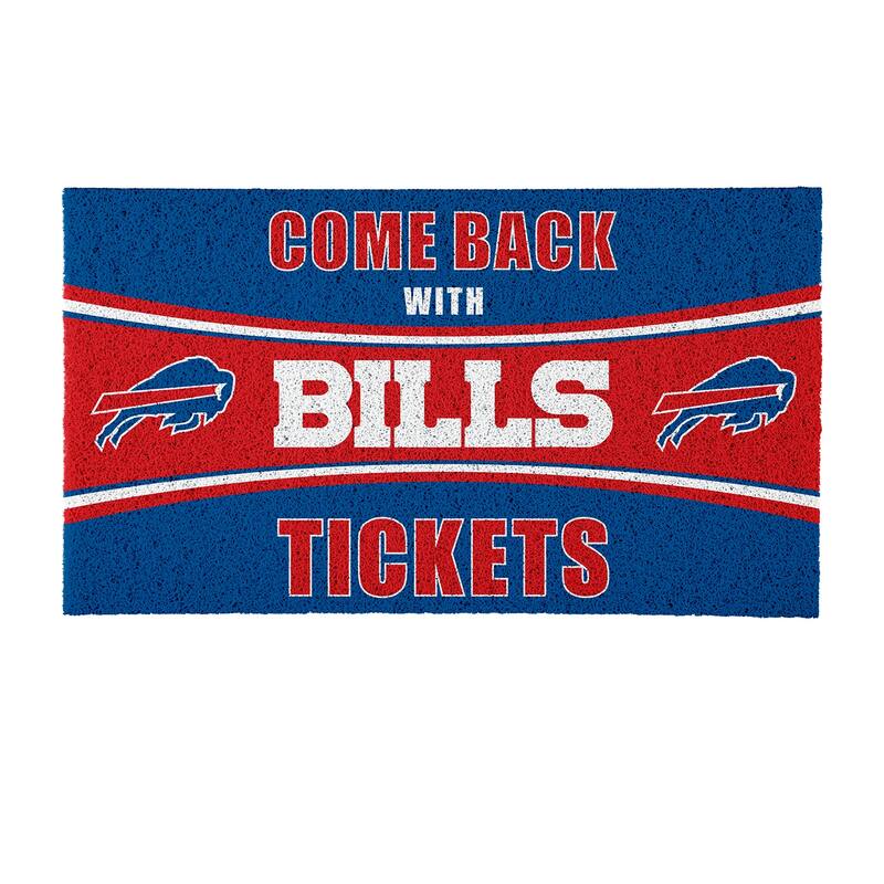 Buffalo Bills 28 in. x 16 in. PVC "Come Back With Tickets" Trapper Door Mat