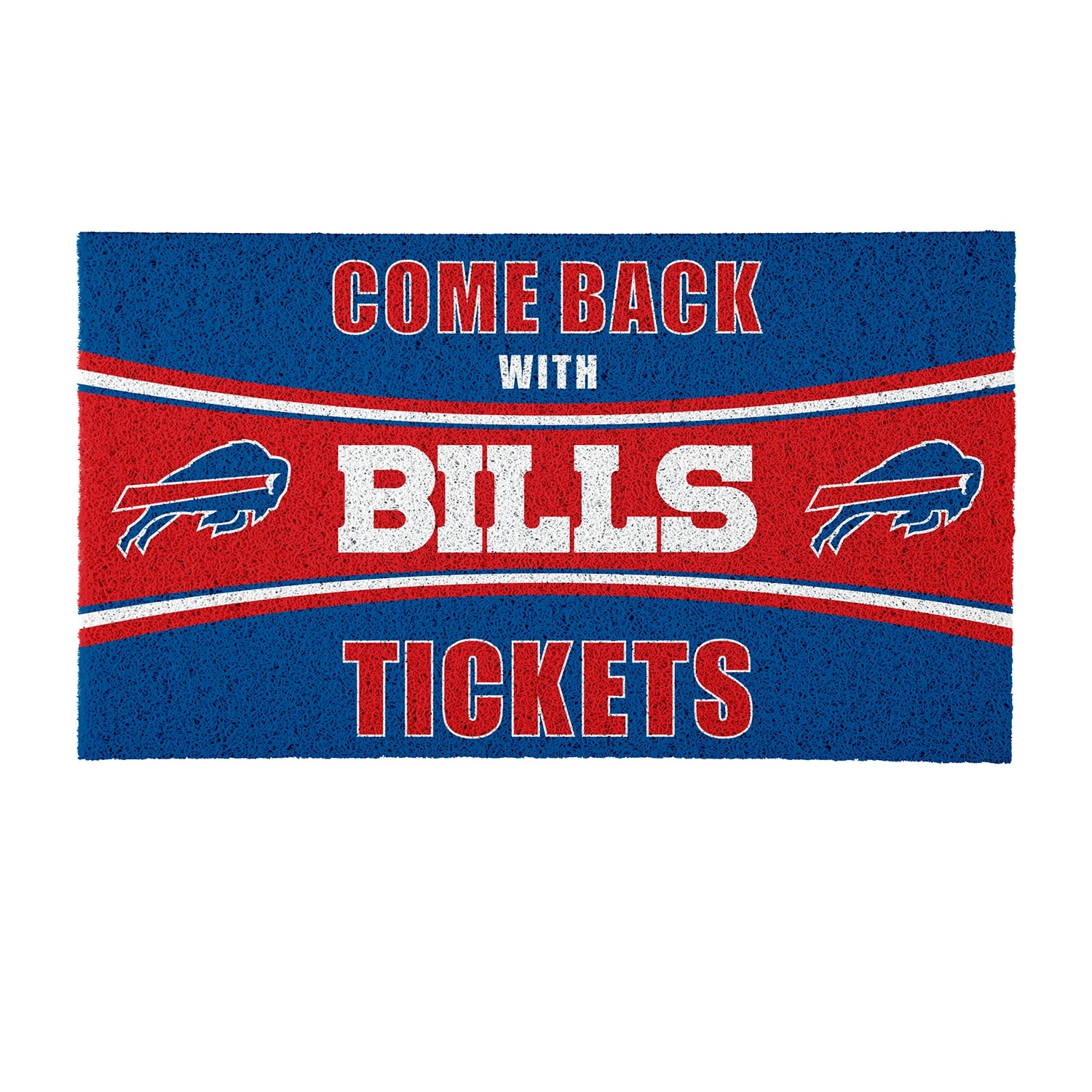 Buffalo Bills 28 in. x 16 in. PVC "Come Back With Tickets" Trapper Door Mat