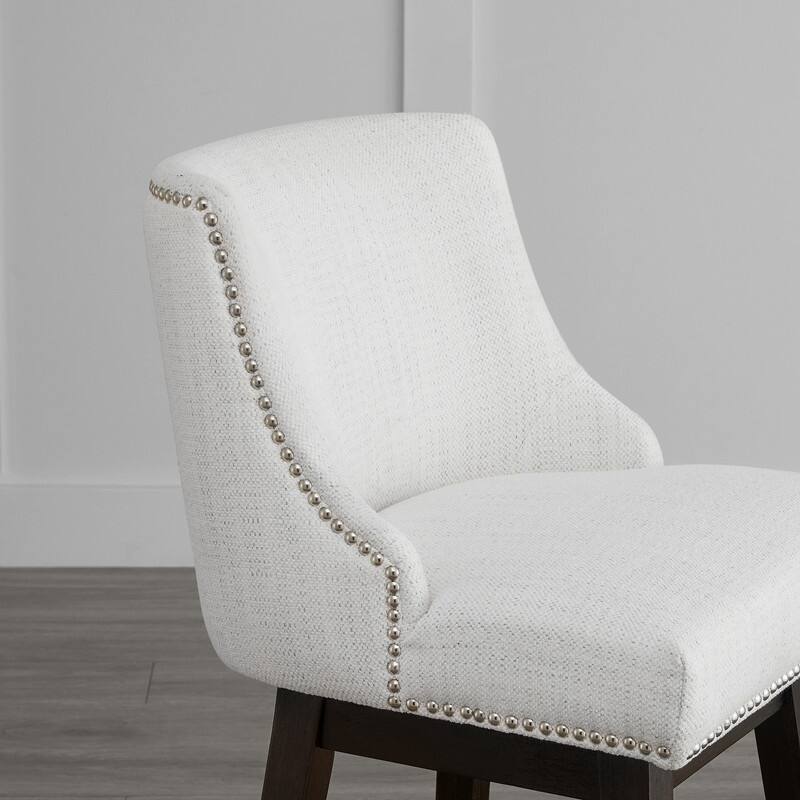 Spruce & Spring Olive Upholstered Counter Height Swivel Barstools-Single