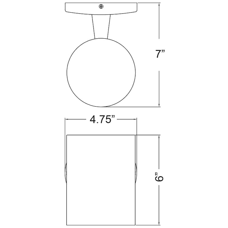 Access Lighting Poseidon - 1-Light Wet Location Wallwasher - Replaceabled LED - A19