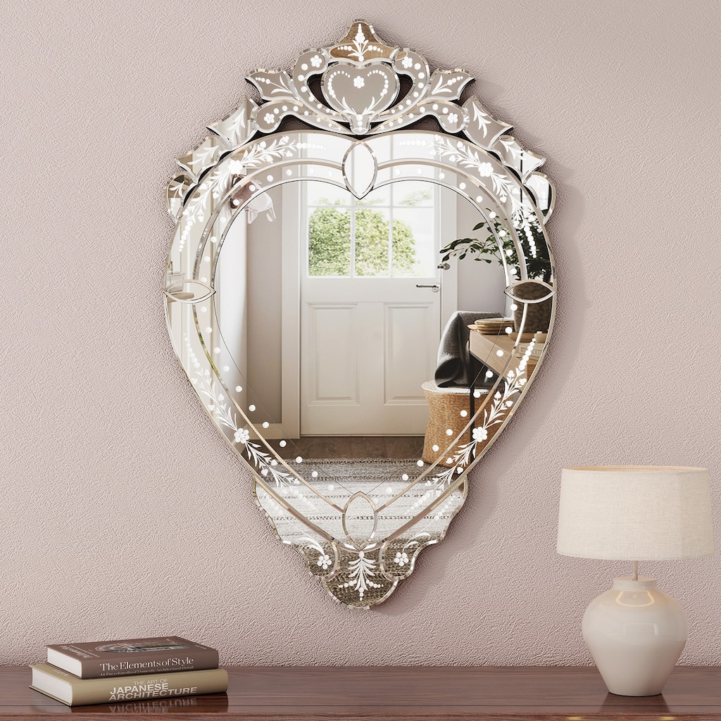Modern Wall Mirror Irregular Design Decor - 35.4"×24.8"
