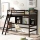 preview thumbnail 1 of 7, Espresso Twin Loft Bed with Shelves, Desk, and Ladder Espresso