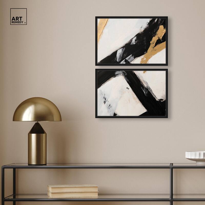 Weight of Black I Canvas Set of 2 by Art Remedy