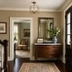 preview thumbnail 3 of 3, Mid-century Vintage 4-Light Drum Metal Semi Flush Mount Entryway Brass Ceiling Fixture - D 14"* H 17"