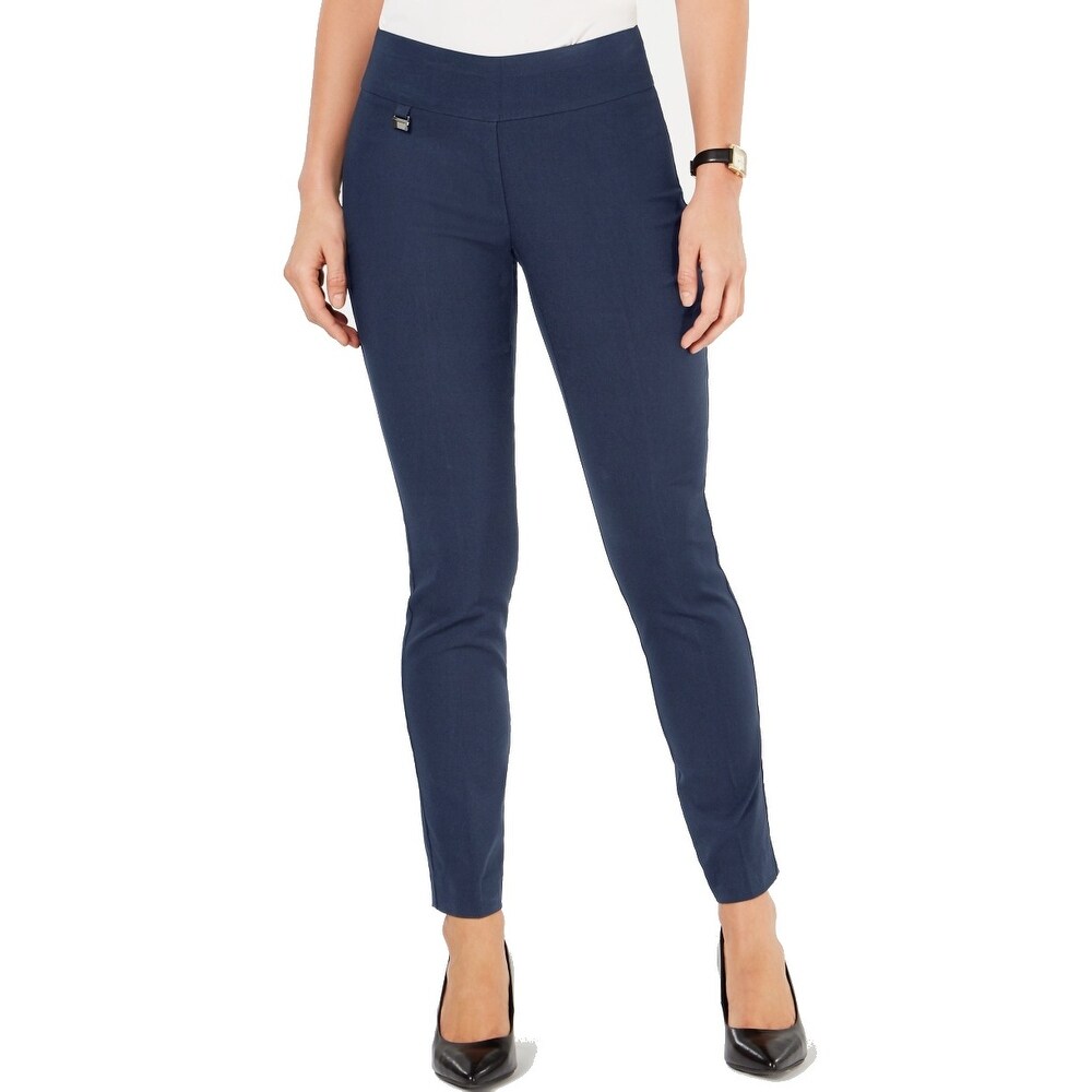 womens navy blue skinny dress pants