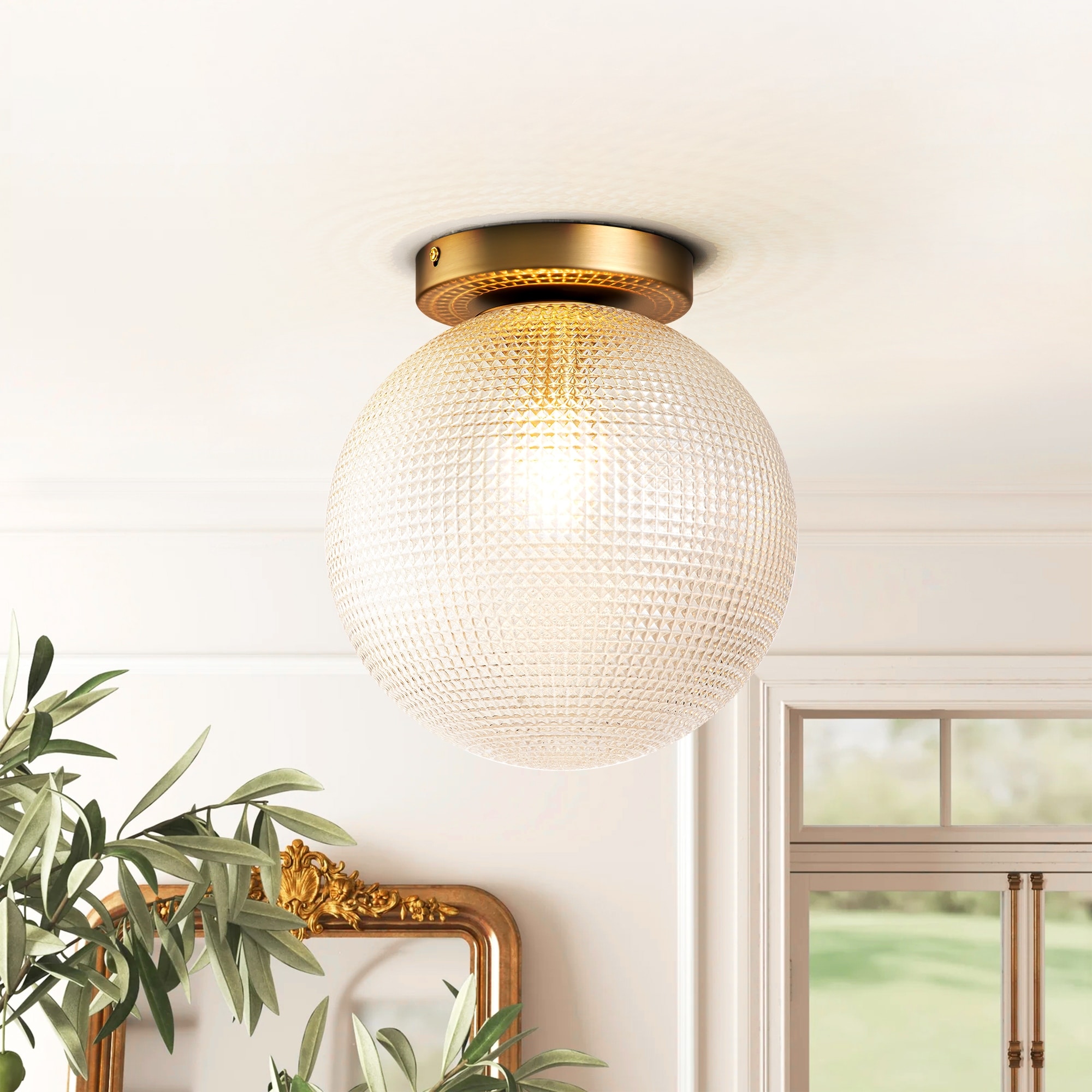 Satin Orb Semi Flush Mount Ceiling Lights Bed Bath Beyond