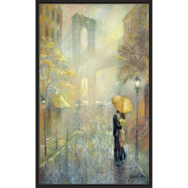 "City Romance II" by Ruane Manning Print on Floating Canvas