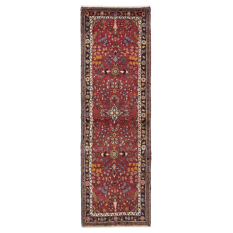 ECARPETGALLERY Hand-knotted Andelz Dark Red Wool Rug - 2'8 x 8'8