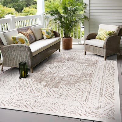 World Rug Gallery Transitional Bohemian Indoor/Outdoor Area Rug