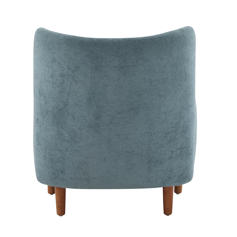 Christopher Knight Home - Parmelee Upholstered Wingback Club Chair with Plush Velvet and Solid Wood Legs