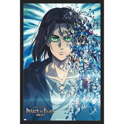Attack on Titan: The Final Season Framed Art Poster - 24 x 36 Inch