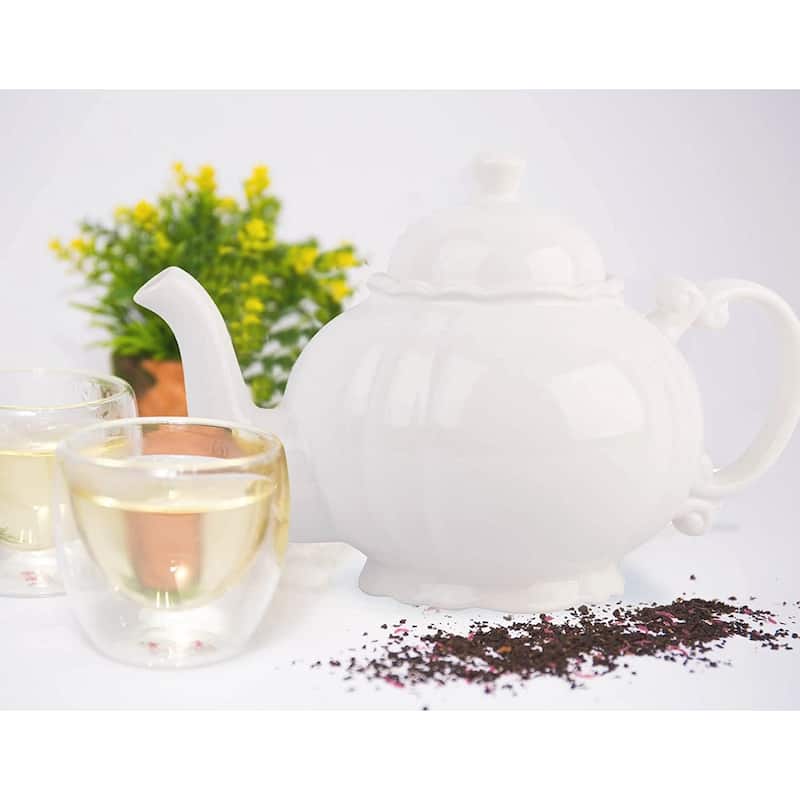 European Style Ceramic Teapot Coffee Pot Water Pot Porcelain Vintage Gift Tea Pot